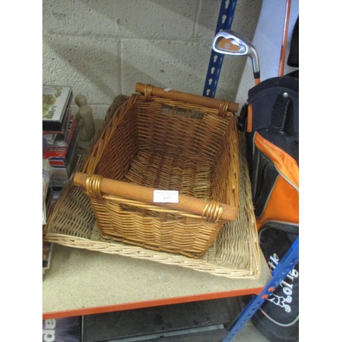 337 - 2 WICKER BASKETS