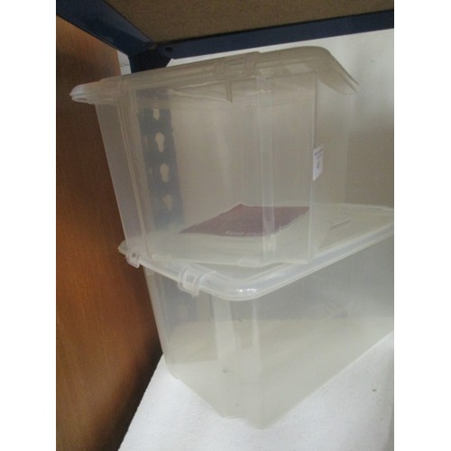 403 - 2 SMALL STORAGE BOXES WITH LIDS