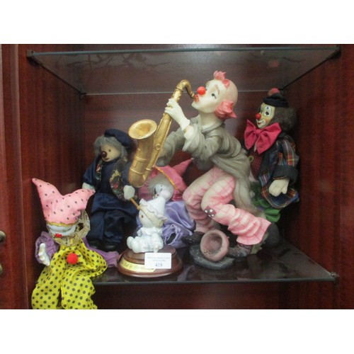 419 - CLOWN ORNMENTS AND CLOWN DOLLS