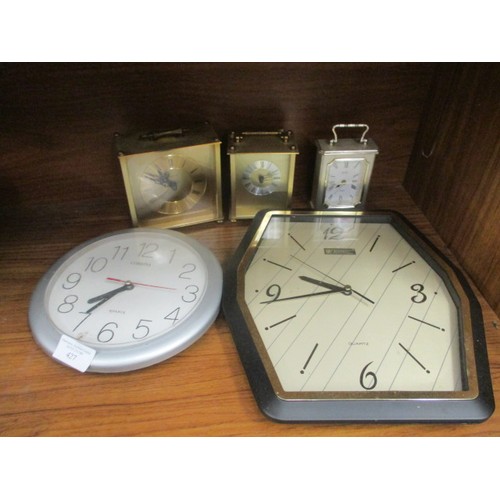 427 - 5 CLOCKS INCLUDING 2 WALL AND 3 CARRIAGE