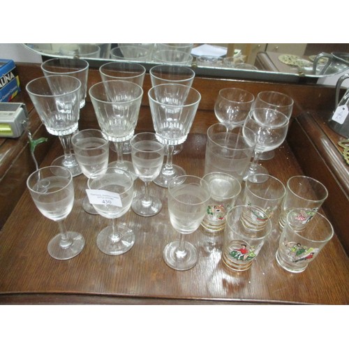 430 - COLLECTION OF GLASSES