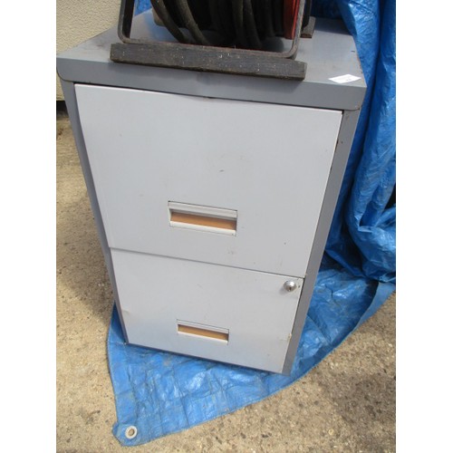 498 - 2 DRAWER METAL FILING CABINET