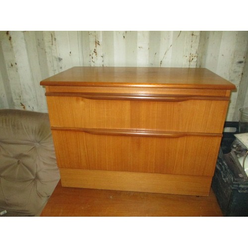 300F - TEAK EFFECT 3 DRAWER CHEST