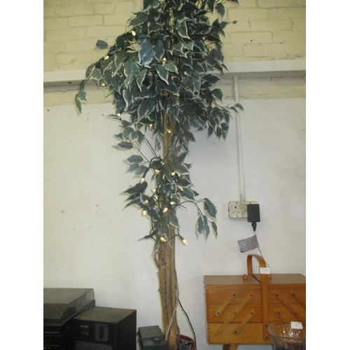 93 - ARTIFICIAL  TREE AND LIGHTS, APPROX 4FT HIGH