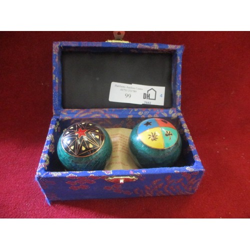 99 - MEDITATION BALLS, BOXED '  ANCIENT TREASURE FOR YOUR RELAXATION'