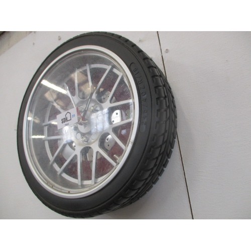 116 - TYRE/WHEEL WALL CLOCK