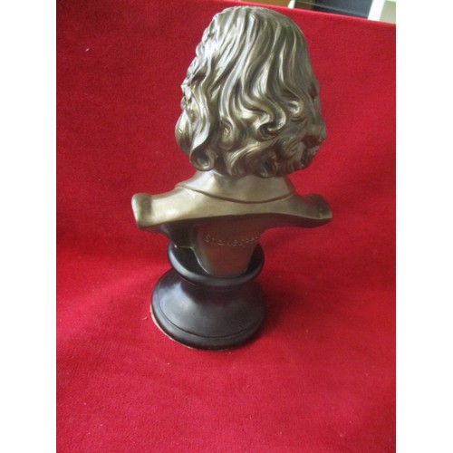 223 - BUST OF SIR WILLIAM SHAKESPEARE, WITH HARRODS STICKER UNDERNEATH