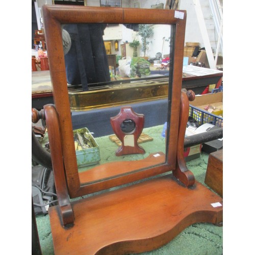 283 - VICTORIAN MAHOGANY VANITY MIRROR