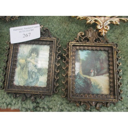 267 - COLLECTION OF 8 MINIATURE PHOTO FRAMES