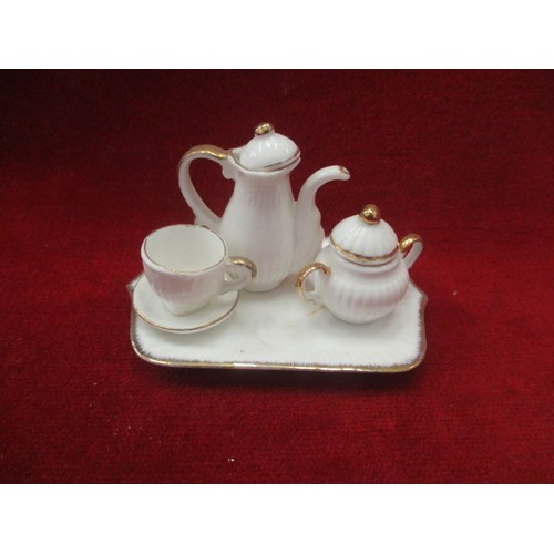 261 - MINIATURE CHINA TEASET ON TRAY