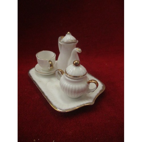 261 - MINIATURE CHINA TEASET ON TRAY