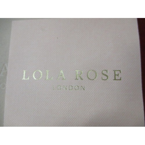 32 - LOLA ROSE NECKLACE WITH PINK POUCH AND CERT