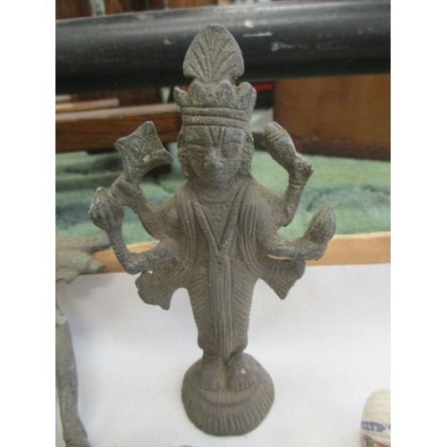 264 - LARGE COLLECTION OF INDIAN TERRACOTTA FIGURES IN NATIONAL COSTUME, IN NEED OF RESTORATION