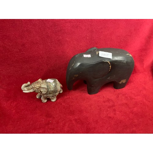 82 - 2 X ELEPHANT ORNAMENTS