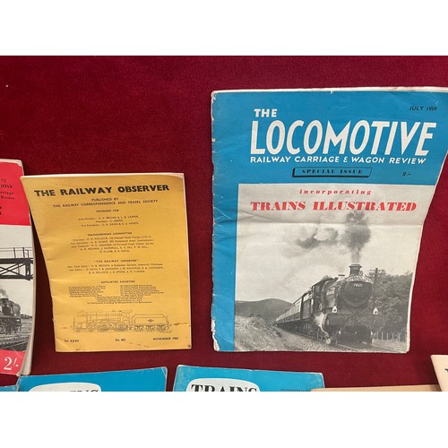 125 - 8 VINTAGE RAILWAY MAGAZINES, 1950S AND 60S