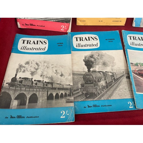 125 - 8 VINTAGE RAILWAY MAGAZINES, 1950S AND 60S
