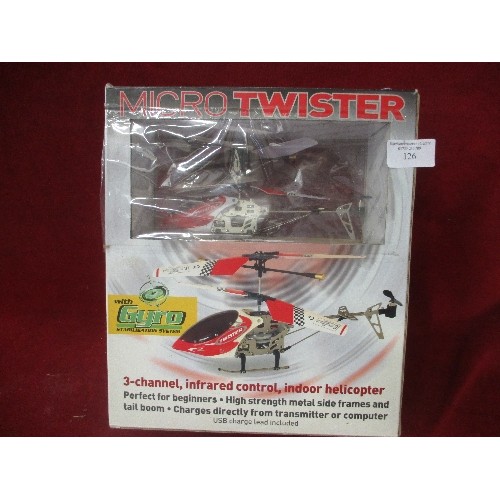 126 - BOXED TWISTER GYRO MODEL HELICOPTER