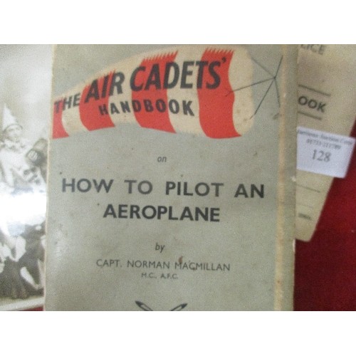 128 - RAF POLICE NOTE BOOK, AIR CADETS' HANDBOOK 1942 & ASSORTED VINTAGE POSTCARDS & STAMPS