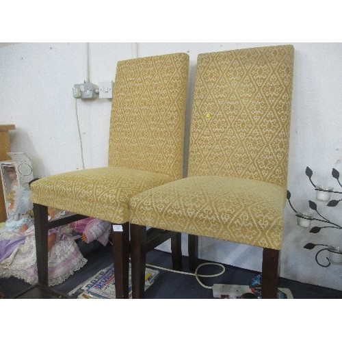 138 - 2 UPHOLSTERED HIGH BACK CHAIRS