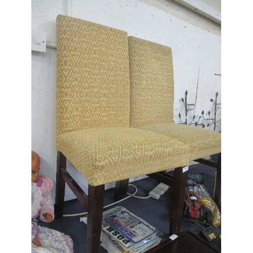 138 - 2 UPHOLSTERED HIGH BACK CHAIRS