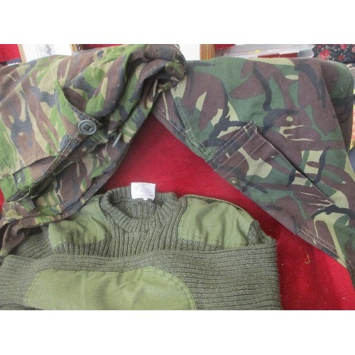 155 - BAG OF CAMOUFLAGE TROUSERS & JUMPER