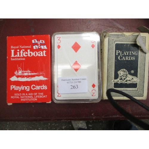 263 - 3 PACKS OF VINTAGE PLAYING CARDS