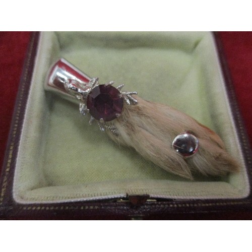 25 - SCOTTISH SILVER GROUSE CLAW BROOCH WITH 