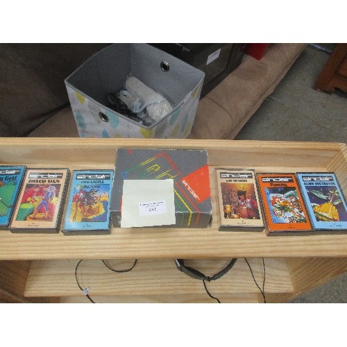 BOX OF SINCLAIR ZX81 GAMES: CRAZY GOLF, DISCO DAN, TREASURE ISLAND