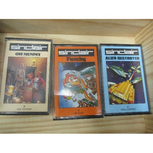 BOX OF SINCLAIR ZX81 GAMES: CRAZY GOLF, DISCO DAN, TREASURE ISLAND
