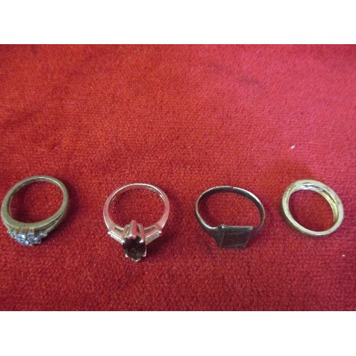25 - 6 HALLMARKED SILVER RINGS 15.5G