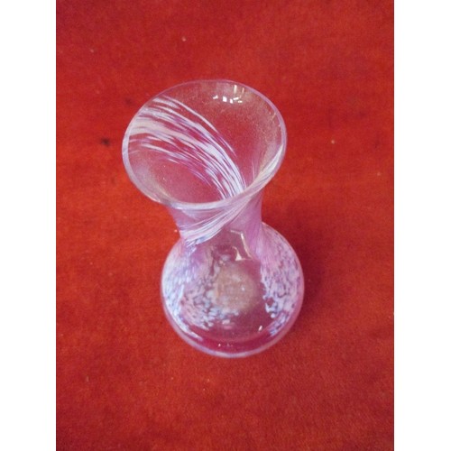 44 - CAITHNESS  CRYSTAL LILAC BUD VASE WITH CAITHNESS STICKER