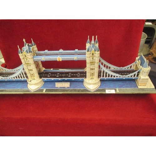 MADE UP MODEL OF TOWER BRIDGE, LONDON ON BASE 80CM