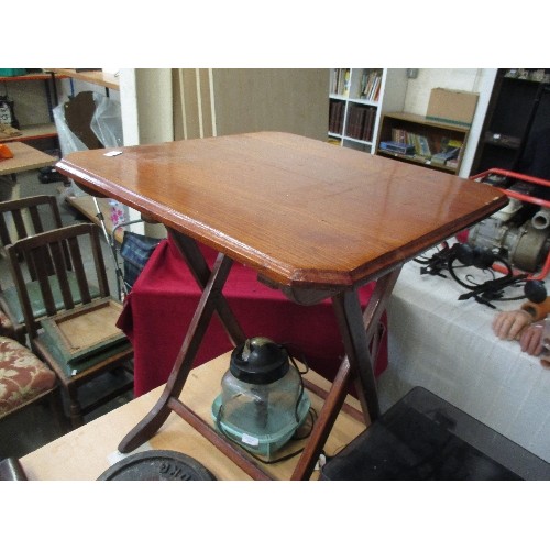 248 - FOLDING DARK WOOD TABLE