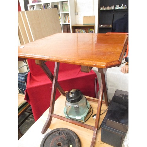 248 - FOLDING DARK WOOD TABLE