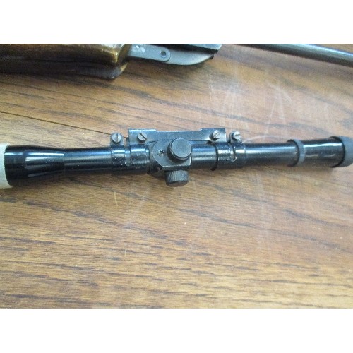 251A - A VINTAGE RUSSIAN USSR MADE VOSTOK AIR RIFLE, .177 WITH SCOPE, KASSNAR, 4/20