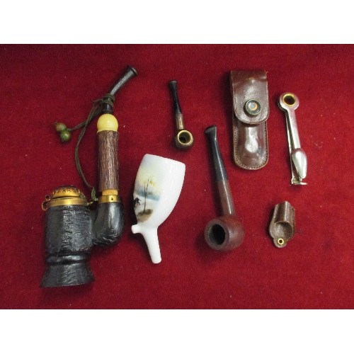 20 - SELECTION OF PIPES AND SMOKING ACCESSORIES INC BLACK FOREST, MINIATURE PIPE, 2 X TAMPERS WITH SPOONS