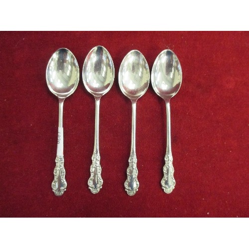 31 - SET OF 4 STERLING SILVER TEASPOONS, BIRMINGHAM 1962, 47 GRAMS