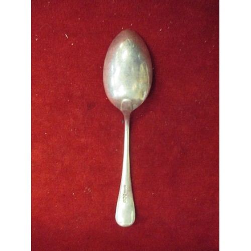 63 - STERLING SILVER DESSERT SPOON, SHEFFIELD 1933 , MAKER L R & CO - 50 GRAMS