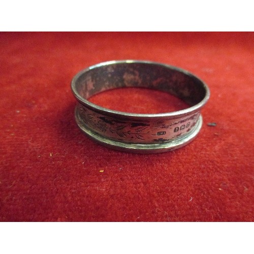 54 - SILVER NAPKIN RING - BIRMINGHAM 1927 - SAMUEL M LEVI