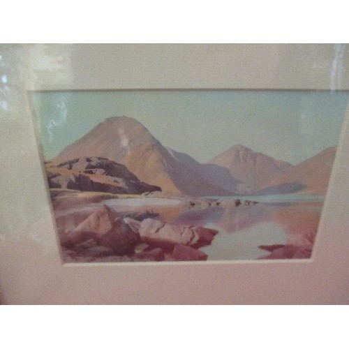 71 - PAIR OF FRAMED AND GLAZED PRINTS OF THE LAKE DISTRICT BY W HEATON COOPER R.I. (1903 - 1995) : DERWEN... 