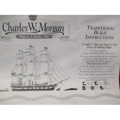 83 - BOXED AIRFIX CHARLES W. MORGAN SHIP IN A BOTTLE