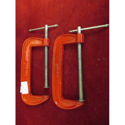 85 - 2 G-CLAMPS & 2 CORNER CLAMPS