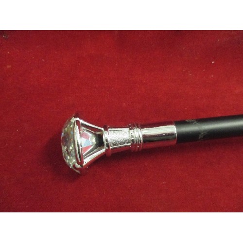 96 - CHROMED & METAL WALKING STICK