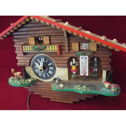 83 - SWISS STYLE CUCKOO CLOCK WITH THERMOMETER