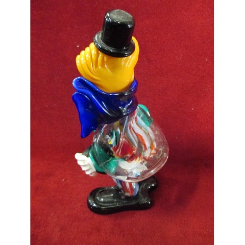 1 - MURANO GLASS CLOWN 19CM HIGH