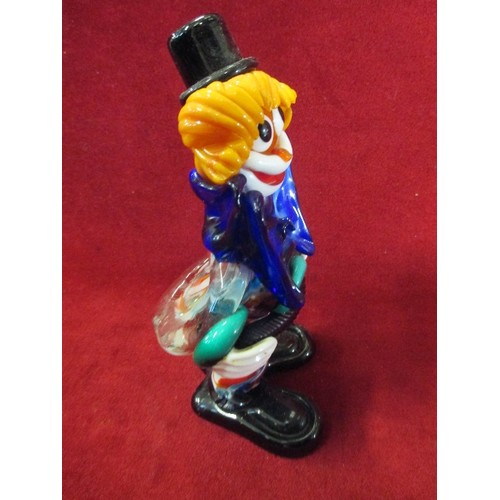 1 - MURANO GLASS CLOWN 19CM HIGH