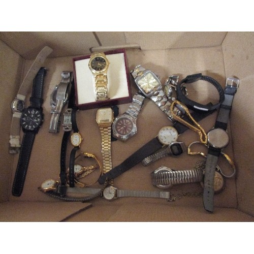 194 - BOX OF MIXED WATCHES