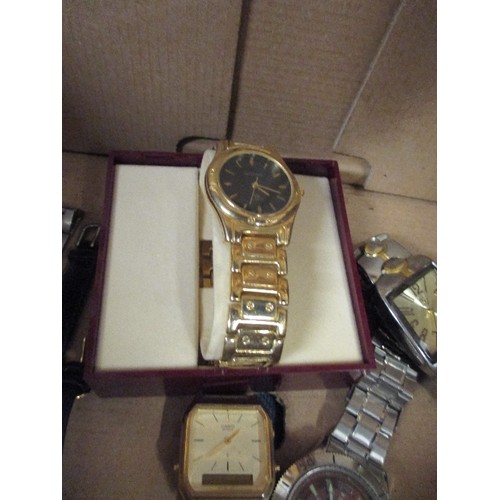 194 - BOX OF MIXED WATCHES