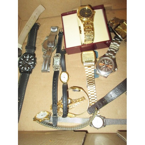 194 - BOX OF MIXED WATCHES