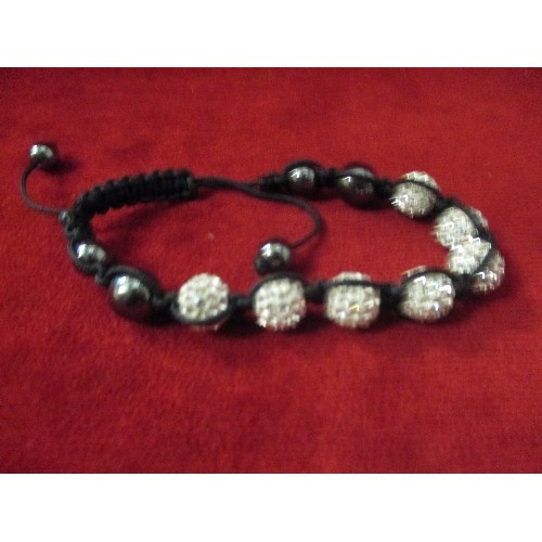 19 - 2 HEMATITE SHAMBALA BRACELETS